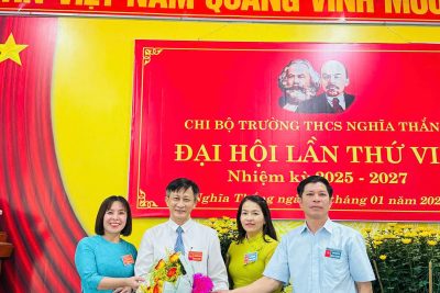 TRƯỜNG THCS NGHĨA THẮNG TIẾN HÀNH ĐẠI HỘI CHI BỘ LẦN THỨ VIII NHIỆM KỲ 2025-2027